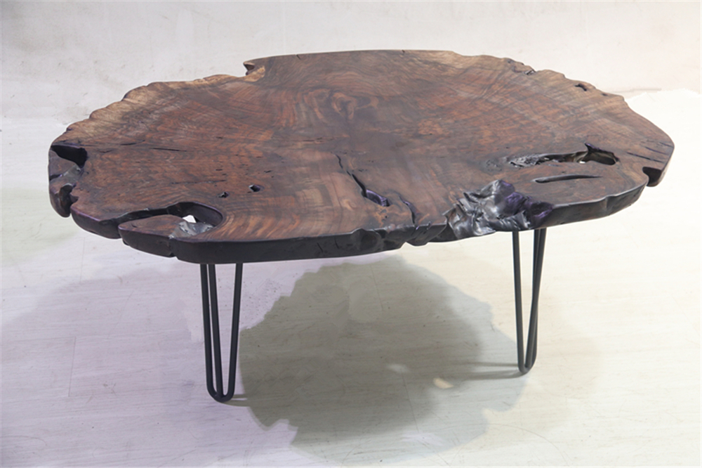 黑胡桃树瘤茶几